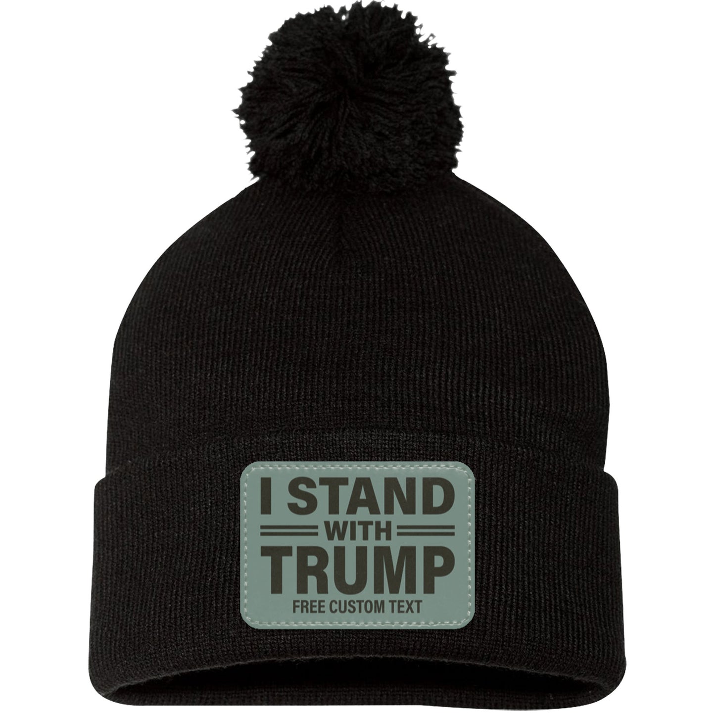 I Stand With Trump 2024 | Donald Trump Homage Hat | Donald Trump Fan Rectangle Leather Patch Hat C994 - GOP