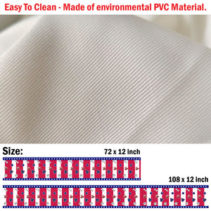 Personalized Dog Name Decor With Paw Print Table Runner | Patriotic 4th Of July Table Runner For Kitchen 682367