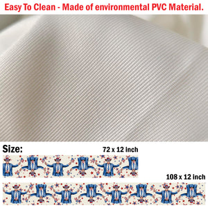 Trump Cowboy Table Runner | Trump Holding Flag 4th Of July | Independence Day Table Runner For Kitchen 682350 - GOP