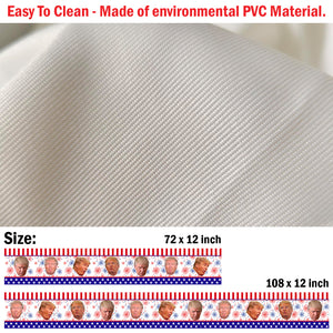 Trump Face Fireworks Table Runner | Personalized Trump President 4th Of July | Independence Day Table Runner For Kitchen 682332 - GOP