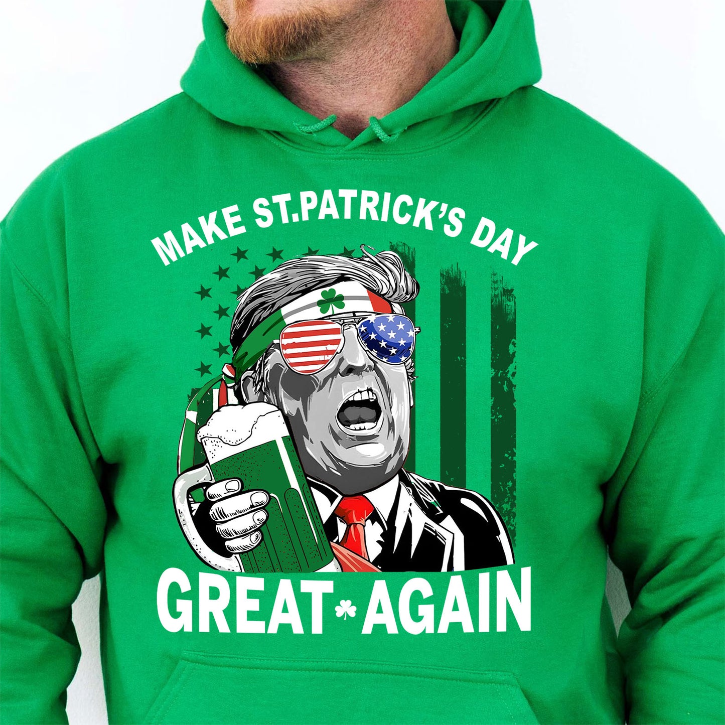 Make St Patricks Day Great Again Shirt Trump T-Shirt, Funny Trump St Patrick's Day Shirt, Irish Shirt 681869- GOP