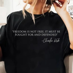 Freedom Is Not Free Shirt | Charlie Kirk Red Shirt | We Wear Red Charlie Kirk Birthday October 14 Shirt 683201