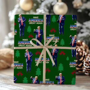 Make America Great Again Wrapping Paper, Funny Trump Dancing Wrapping Paper, Republican Gift 681742 - GOP - WFD