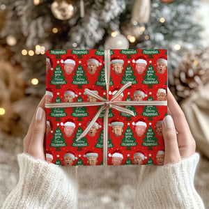 Funny Trump Santa Face Wrapping Paper, Donald Trump Wrapping Paper, Wrapping Paper For Christmas 683413 - GOP