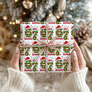 Six Seven Pattern Wrapping Paper | 67 Christmas Wrapping Paper | Christmas Gift Ideas For Family - 683575