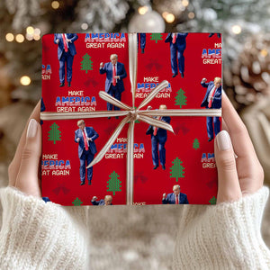 Make America Great Again Wrapping Paper, Funny Trump Dancing Wrapping Paper, Republican Gift 681742 - GOP - WFD