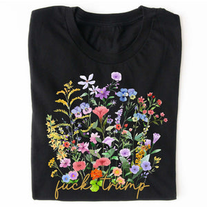 Subtle Fuck Trump Shirt - Ditsy Floral 8647 Anti Trump Tee, Democrat & Anti Republican Parody Shirt 682195