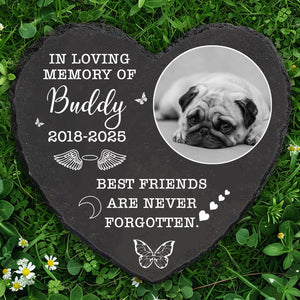 Best Friends Are Never Forgotten Stone, Personalized Photo Memorial Stone, Gifts For Loss of Loved One 682016