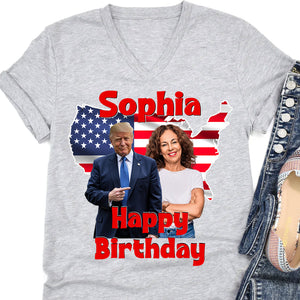 My Dad/ Mom With Donald Trump Custom Photo Shirt | Funny Shirt | Birthday Gift Ideas 682017 - GOP