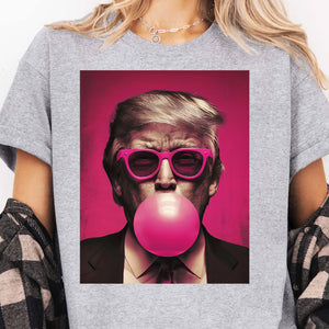 President Donald Trump Blowing Pink Bubble Gum Shirt | Trump Funny Shirt |Trump 2025 Shirt 682022 - GOP
