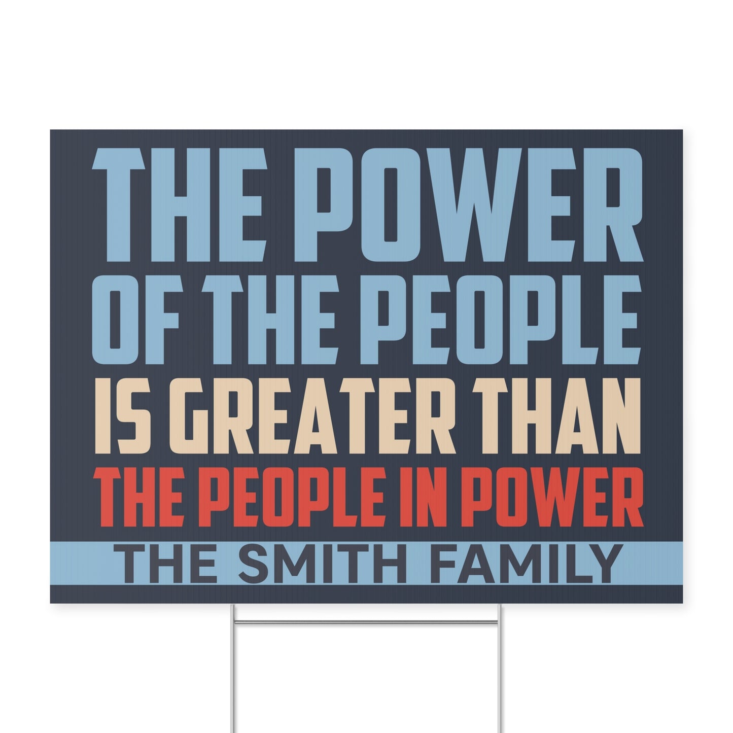 The Power Of The People Yard Sign – Personalized 8647 Anti Trump Protest Lawn Display, Custom Political Message Sign 682198