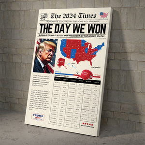 Newspaper US Elections Canvas | President Donald Trump Canvas | Trump Won | US Election 2024 | Make America Great Again 682007 - GOP