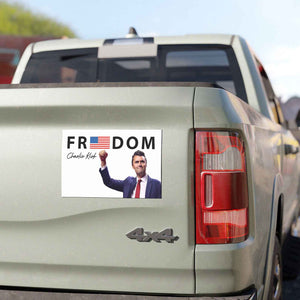 Freedom Charlie Kirk Car Magnet | Stand With Charlie Kirk | Justice For Charlie Kirk 683151