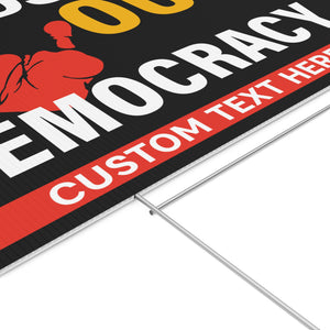 Hands Off Our Democracy Yard Sign – Personalized 8647 Anti Trump Protest Sign, Defend Democracy Political Display For Rally Or March 682199