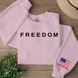Charlie Kirk Freedom Sleeve Left Sweatshirt | Pray For Charlie Kirk | In Memory of Charlie Kirk on 683026