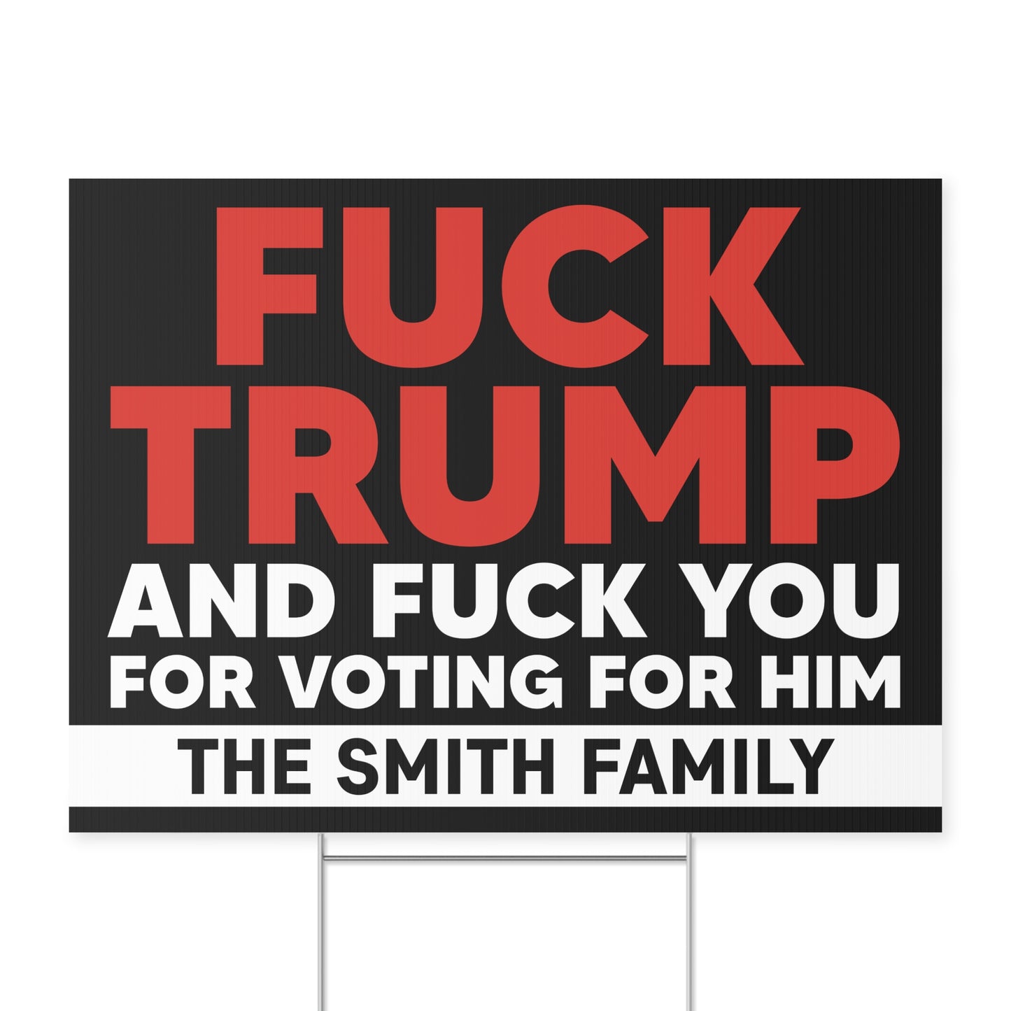 Funny F*ck Trump Yard Sign – Personalized 8647 Anti Trump, Anti-Republican Political Statement for Kamala Harris Supporters 682213