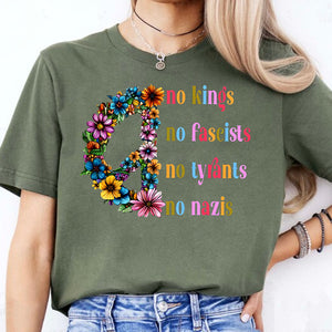 No Kings No Fascists No Tyrants No Nazis Shirt, Anti-Trump Protest Shirt, Patriotic Democracy Shirt 682465