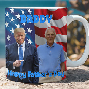 Photo With Donald Trump Custom Photo Full Wrap Mug, Birthday Mug, Birthday Gift Ideas 682046 - GOP