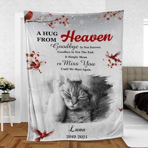 Goodbye Is Not Forever Goodbye Is Not The End, Personalized Memorial Blanket, Memorial Custom Photo Blanket, Remembrance Gift- 681976