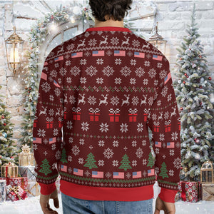 Donald Trump Ugly Sweater | Really Great Christmas Believe Me All-Over-Printed Sweatshirt 683582 – GOP