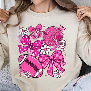 October We Wear Pink, Football Breast Cancer Awareness Shirt, Pink Ribbon T-Shirt, Cheer Football Fight Cancer Shirt 683314-2