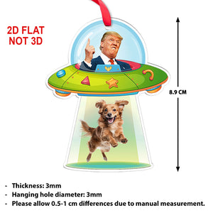 Personalized Donald Trump UFO Acrylic Ornament | Custom Photo Upload Christmas Ornament 683528 – GOP