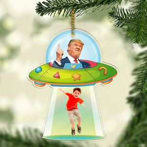 Personalized Donald Trump UFO Acrylic Ornament | Custom Photo Upload Christmas Ornament 683528 – GOP