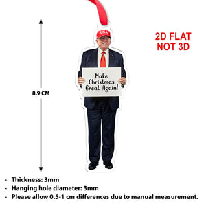 Personalized Donald Trump Acrylic Ornament | Custom Trump with Your Text Ornament | Christmas Tree Ornament 683174 - GOP