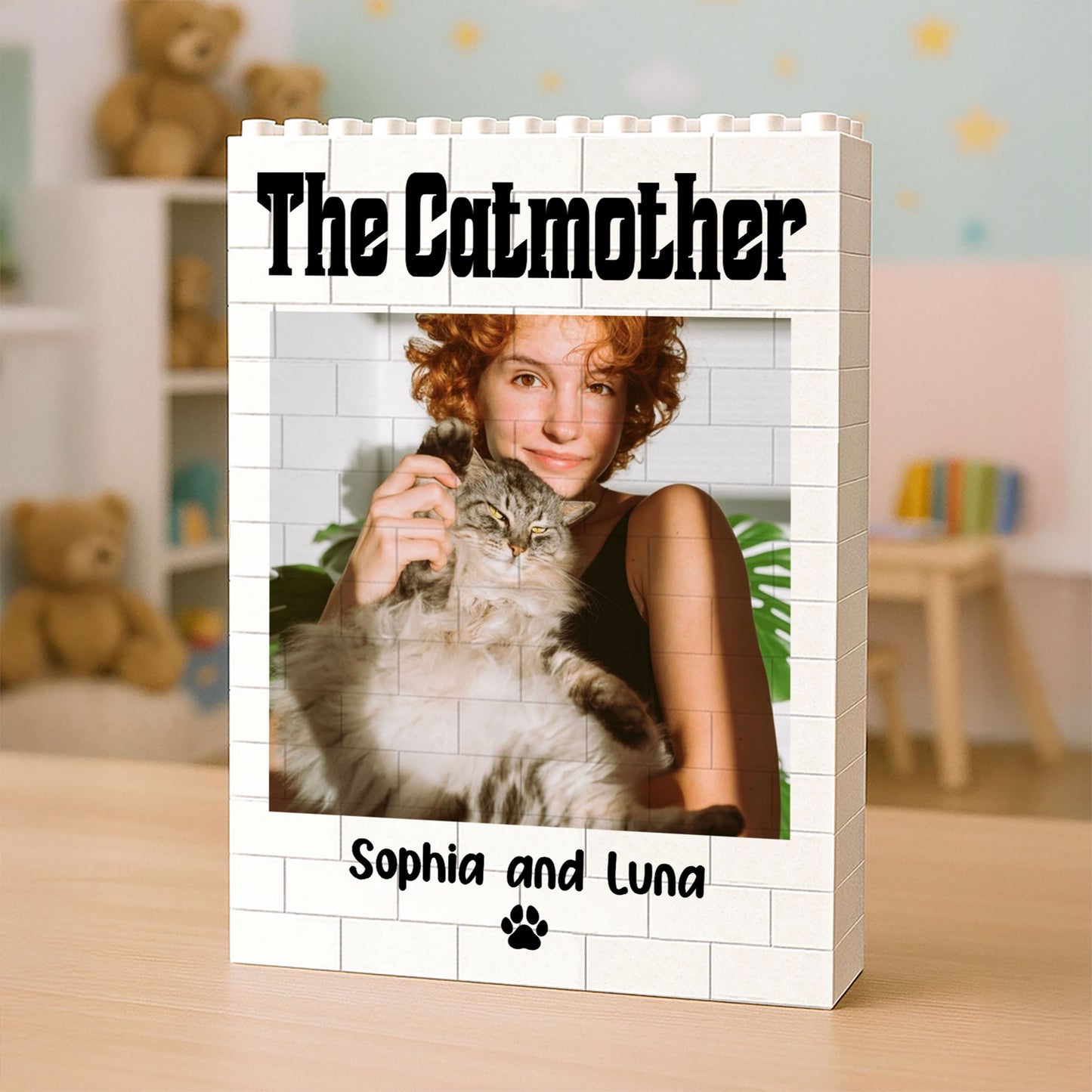 Custom Photo Dog Building Brick Blocks | Dogmother Dogfather Brick Block | Personalized Gift for Dog Lovers 684295