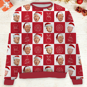 Funny Trump Santa Ugly Sweater, President Donald Trump Christmas All-Over-Printed Sweatshirt 683382 - GOP