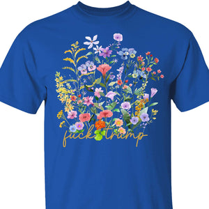 Subtle Fuck Trump Shirt - Ditsy Floral 8647 Anti Trump Tee, Democrat & Anti Republican Parody Shirt 682195