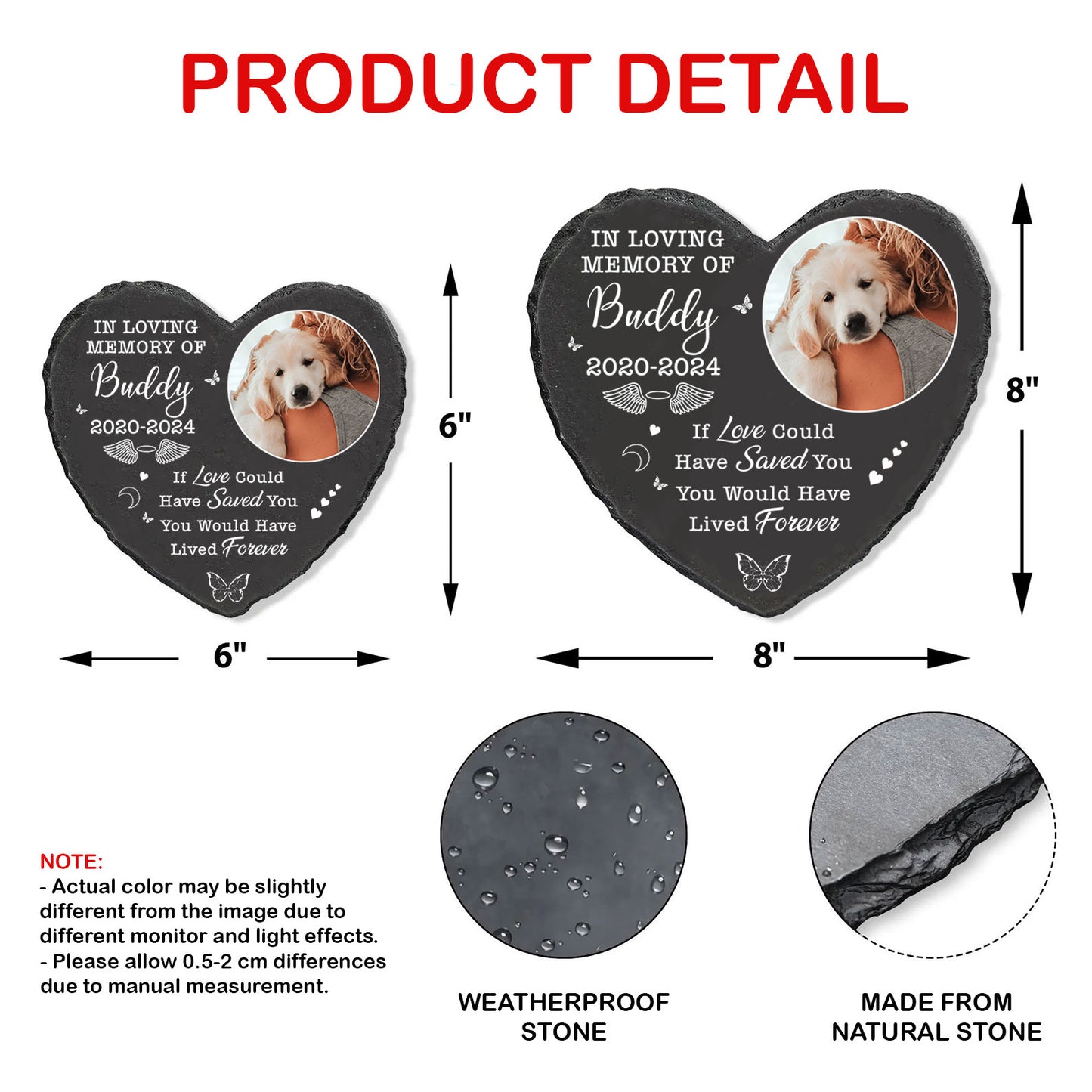 If Love Could Have Saved You Stone, Personalized Photo Memorial Stone, Gifts For Loss of Loved One 682012