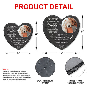 If Love Could Have Saved You Stone, Personalized Photo Memorial Stone, Gifts For Loss of Loved One 682012