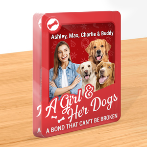 Custom Dog Cat Photo Has Unbreakable Bond Toy Box Acrylic Block Plaque | Personalized Acrylic Plaque 683707