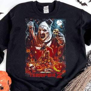 Terrifier 2 Art The Clown Halloween Shirt, Scary Movie T-Shirt, Funny Spooky Season Graphic Tee 683308-4