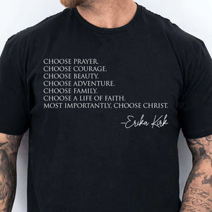 Choose Prayer Erika Kirk Shirt, Justice for Charlie Kirk Tee, Erika Kirk Quote Shirt, Freedom Tee 683089