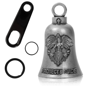 Guardian Angel Motorcycle Bell, Protect & Guide Riding Bell, Biker Safety Charm, Motorcycle Guardian Bell 684052