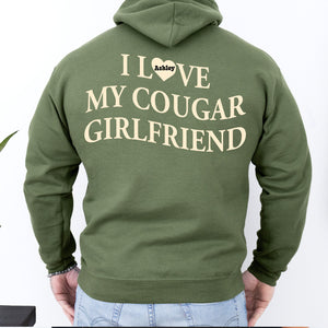 I Love My Cougar Girlfriend Backside Shirt, Custom Name Girlfriend Hoodie, Valentine’s Day Gift 683796