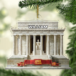 Personalized 250 Years 1776–2026 Acrylic Ornament | Custom Name Patriotic 4th of July Christmas Ornament 683542