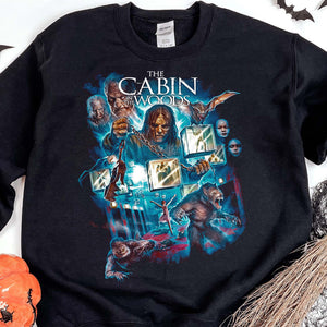 The Cabin In The Woods Halloween Shirt, Retro 90s Horror Movie Tee, Halloween Graphic T-Shirt 683308-3