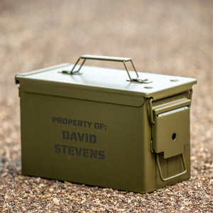 Custom Authentic Engraved Ammo Can, Ammunition Box, Personalized Gift for Husband, Him, Dad 683894