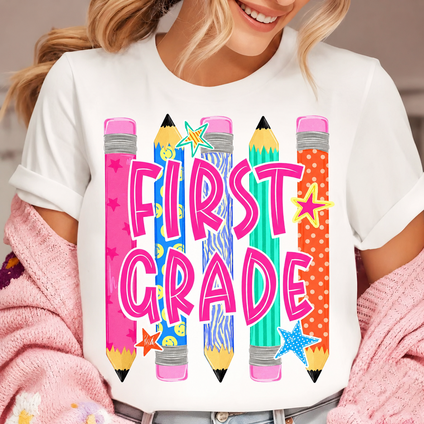 Personalized Grade Level Kids Shirt, Back to School Tee, First Second Third Fourth Fifth Grade Shirt, Preschool Student Tee 685491 WFD