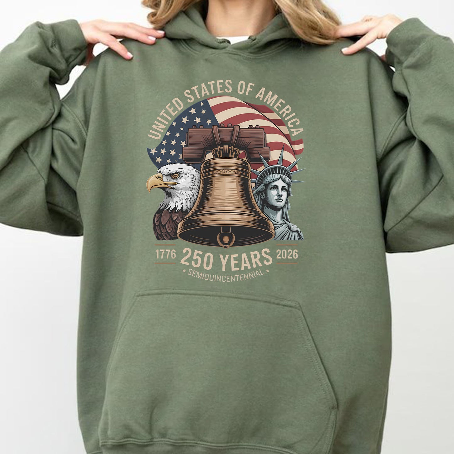 250 Years USA Anniversary Shirt | Patriotic Eagle US Flag Liberty 1776–2026 Tee | 4th of July T-Shirt 684342