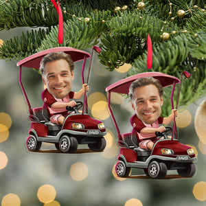Custom Photo Golfer Acrylic Ornament | Personalized Golf Ornament | Christmas Gift for Golf Lovers 683700