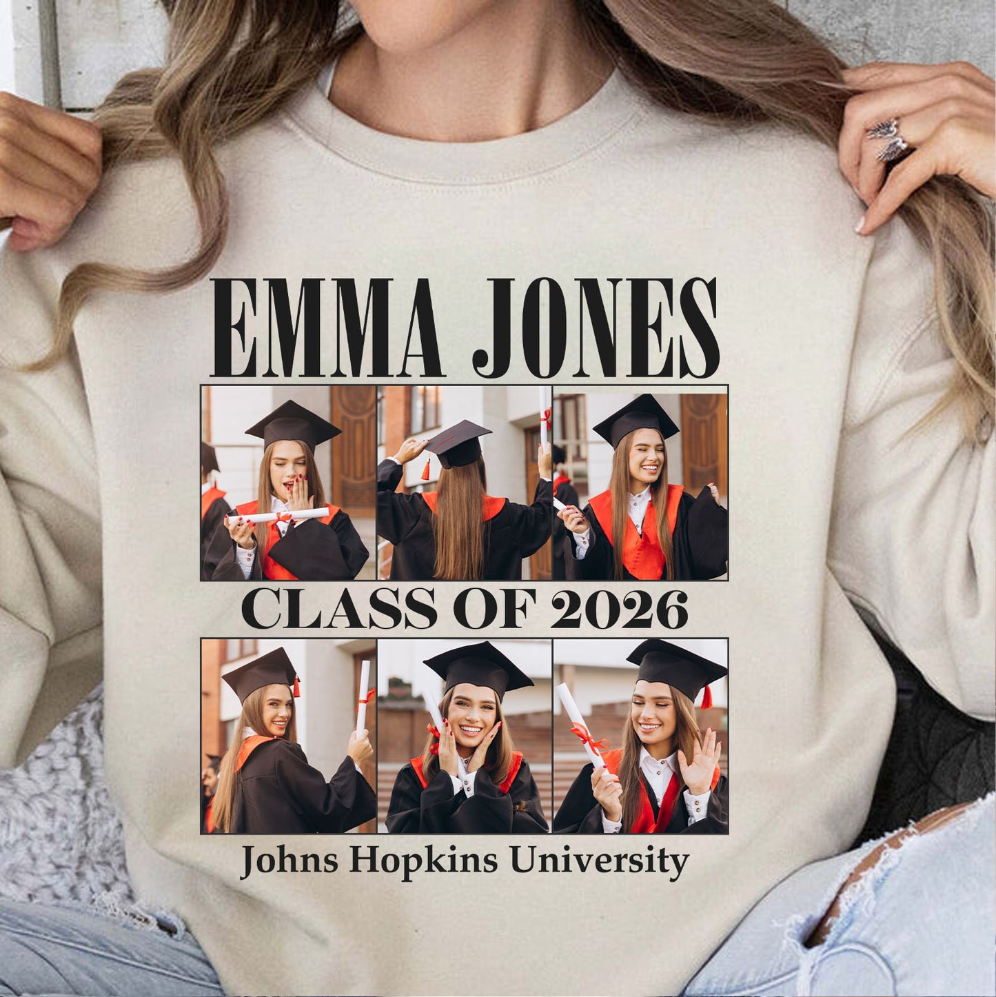 Live Preview Custom Graduation Tee - Class of 2026 - Senior 2026 - Personalized Photo Graduation Shirt C889