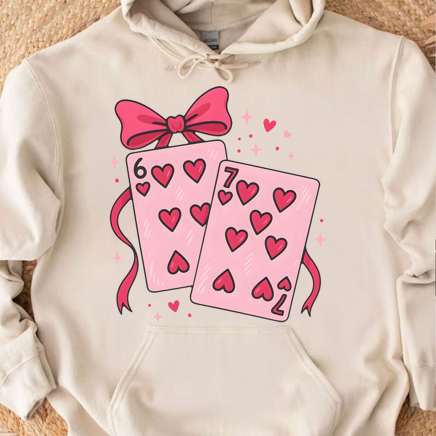 Playing Cards Valentine 6 7 Shirt, Preppy 67 Six Seven Valentine’s Sweatshirt, Coquette Funny Shirt 683925