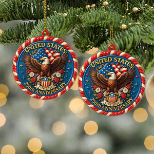 United States 250 Years Anniversary Acrylic Ornament | 1776–2026 Patriotic Christmas Ornament 683446