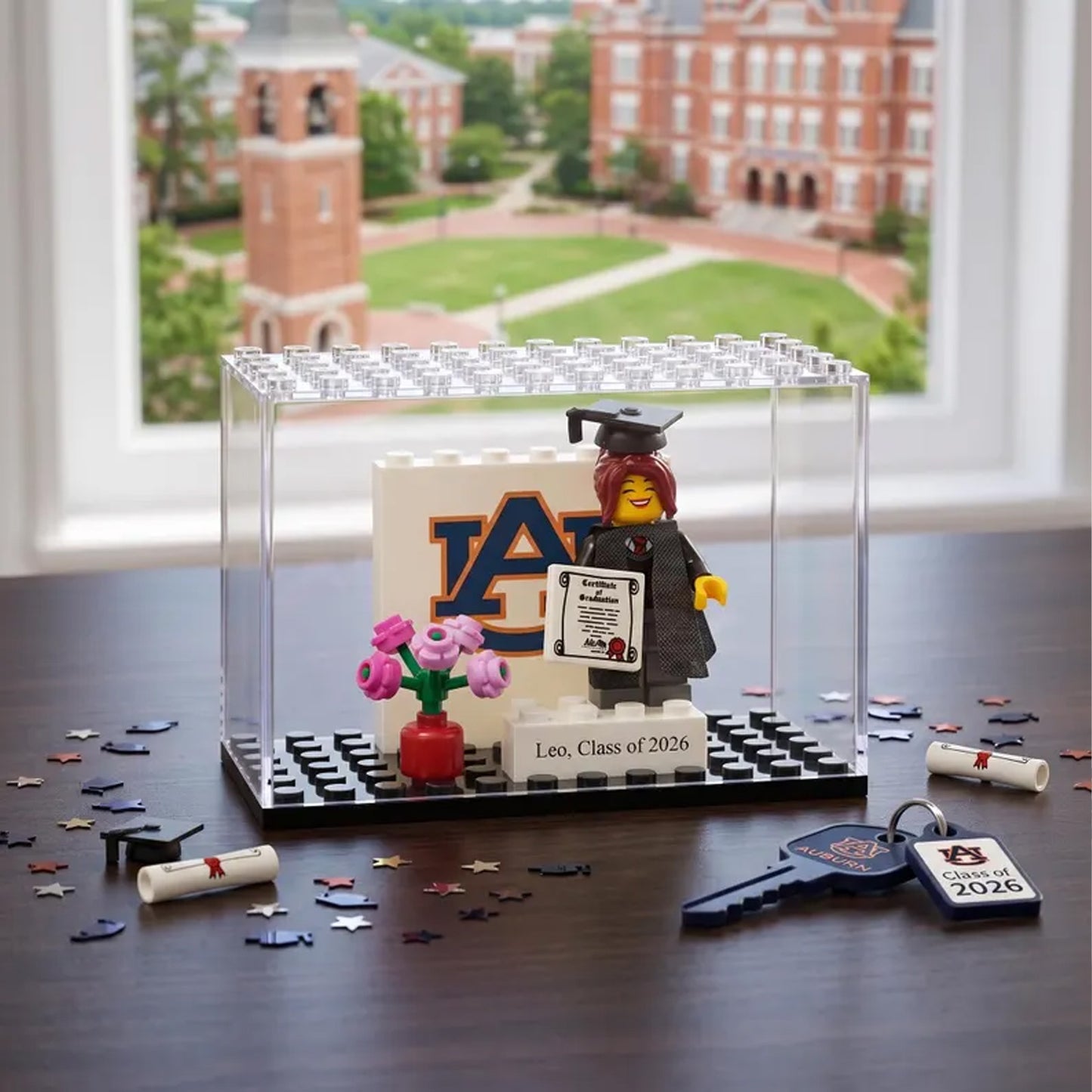 Personalized Class of 2026 LEGO Keepsake, Custom Graduate Brick Mini Figure with Photo Gift 685021