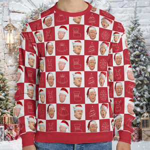 Funny Trump Santa Ugly Sweater, President Donald Trump Christmas All-Over-Printed Sweatshirt 683382 - GOP
