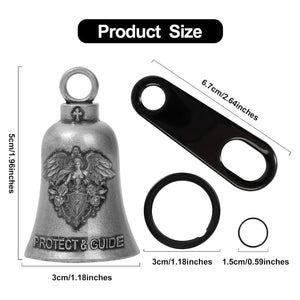 Guardian Angel Motorcycle Bell, Protect & Guide Riding Bell, Biker Safety Charm, Motorcycle Guardian Bell 684052